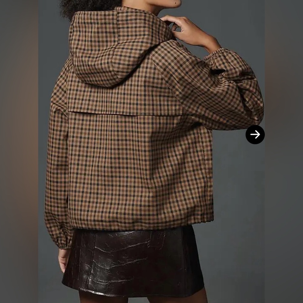 Like New Barbour Audrey Showerproof Jacket in Vicuña Gingham Check Size 12 - Picture 6 of 6
